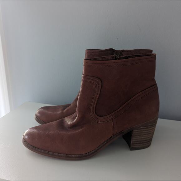 Women's Arturo Chiang Masin Western Bootie Leather Brown Size 9.5 - Picture 8 of 9